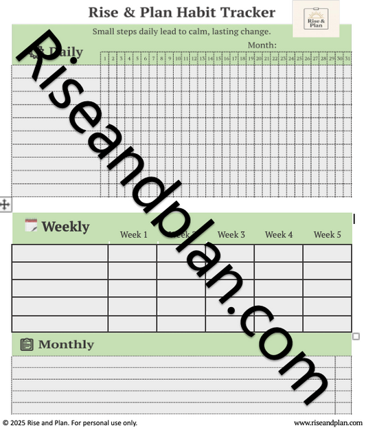 Rise and Plan Habit Tracker