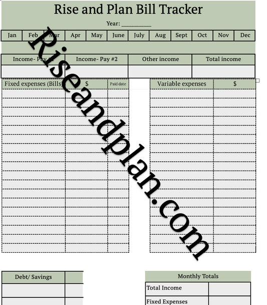 Rise and Plan Bill Tracker