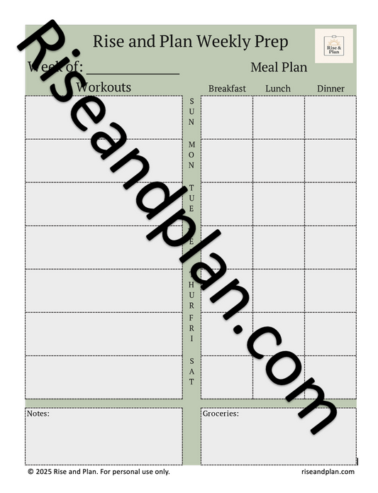 Rise and Plan Weekly Prep