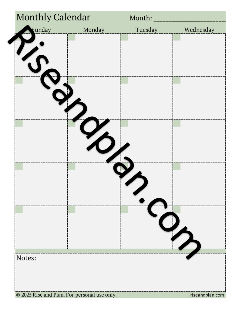 Rise & Plan Core Collection- Printable Planner Bundle (Daily, Weekly, & Monthly Layouts)